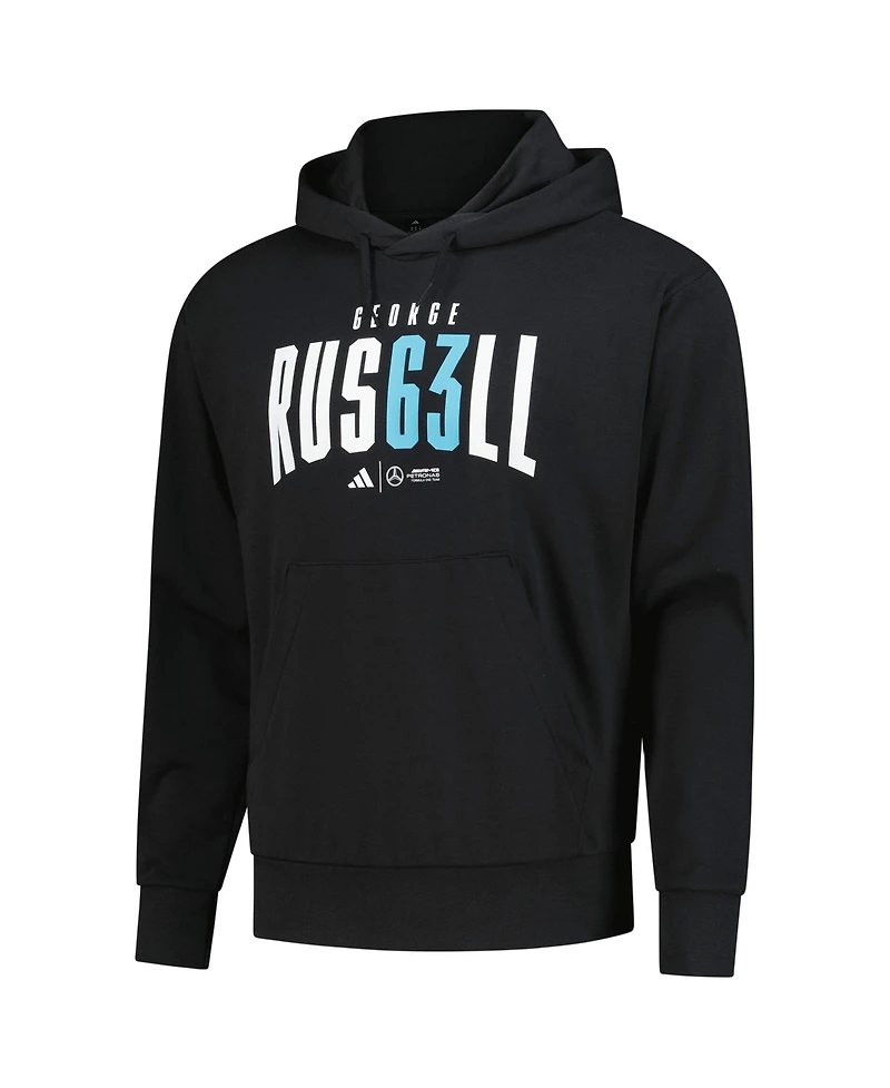 Adidas Men's George Russell Black Mercedes-amg Petronas F1 Team Driver Wear Hoodie