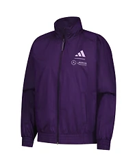 Adidas Women's Purple Mercedes-amg Petronas F1 Team Premium Woven Full-Zip Track Jacket