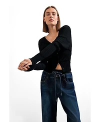 Desigual Women's High-Waisted Cotton-Blend Denim Joggers