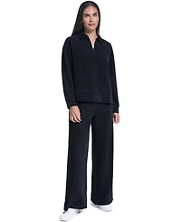 Nautica Women's Herringbone Rib Quarter Zip Pullover