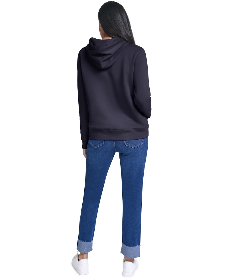 Nautica Women's Logo Graphic Fleece Hoodie