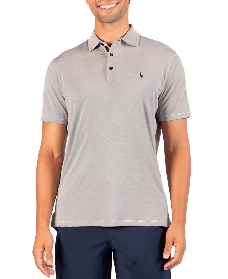 TailorByrd Men's Mini Stripe Performance Polo