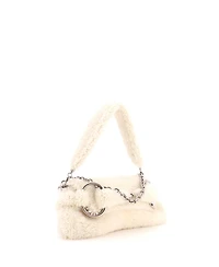Pre-Owned Gucci Medium Horsebit Chain Shoulder Bag Shearling