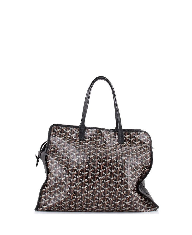 Pre-Owned Goyard Pm Hardy Pet Carrier Coated Canvas