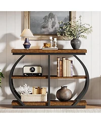 Slickblue 41" Console Table with 3-Tier Storage Shelves