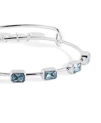 Alex and Ani March Birthstone Emerald Cut Bangle