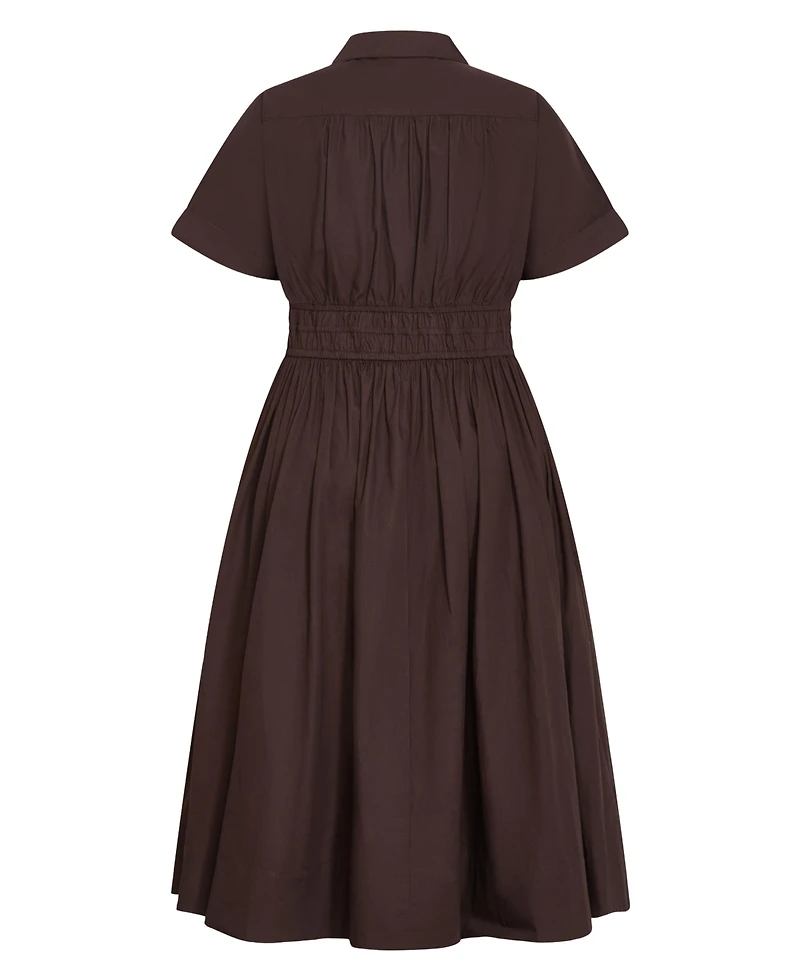 City Chic Women's Plus Lana Midi Shirt Dress