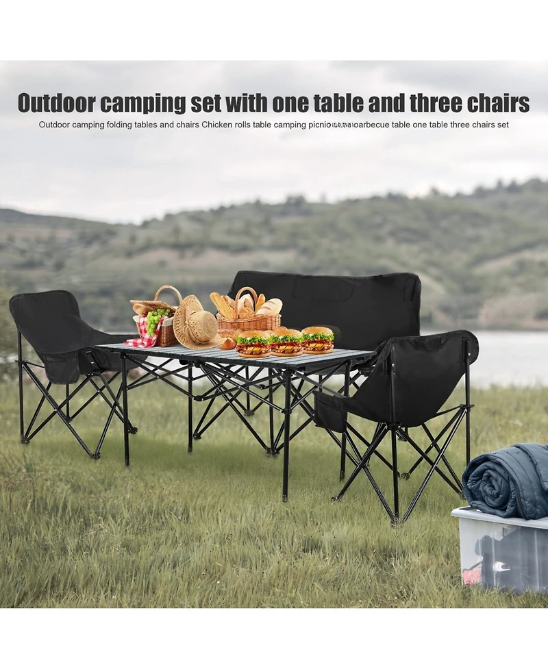 Piscifun Folding Table Chair Set Portable Lightweight Heavy Duty Outdoor Camping Travel