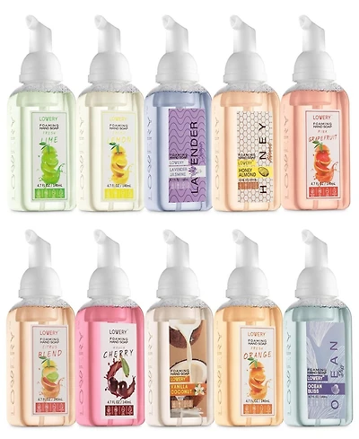 Lovery 10-Piece Hand Foaming Soap - Bath and Body Care Gift Set