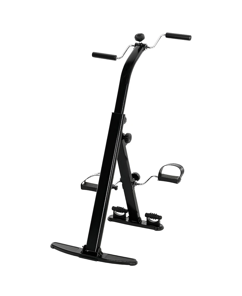 Sevorley Portable Seated Leg Exerciser with Lcd Display, Adjustable Resistance Pedal Bike with Foot Massage Rollers