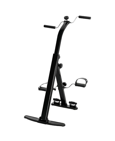 Sevorley Portable Seated Leg Exerciser with Lcd Display, Adjustable Resistance Pedal Bike with Foot Massage Rollers