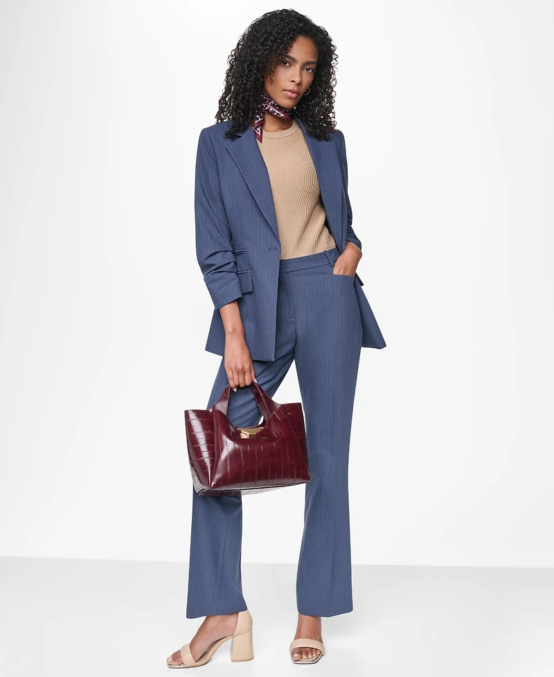 Dkny Women's Pinstripe 3/4-Sleeve Blazer
