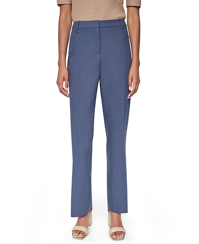 Dkny Women's Modern F Pinstripe Straight-Leg Trousers
