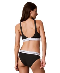 Calvin Klein Icon Cotton-Modal Blend Script Bikini, QF9073