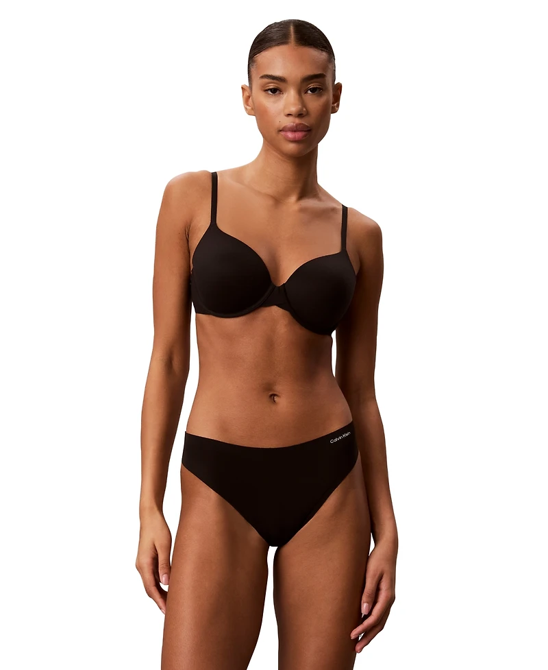 Calvin Klein Invisibles Seamless Microfiber Tag-Free Thong, 3-Pack, QD5416