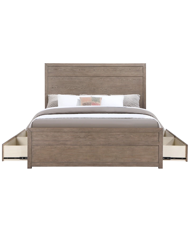 Adler King Plywood Modern Storage Bed, Macy's Exclusive