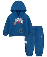 Jordan Baby Boys' Pullover Clutch Script Hoodie and Pants, 2-Piece Set