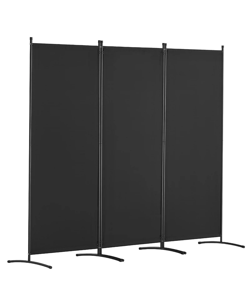 Folding Room Divider Privacy Screen, 3 Panel Fabric Partition for Bedroom, Dining Room and Office