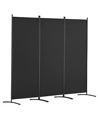 Folding Room Divider Privacy Screen, 3 Panel Fabric Partition for Bedroom, Dining Room and Office