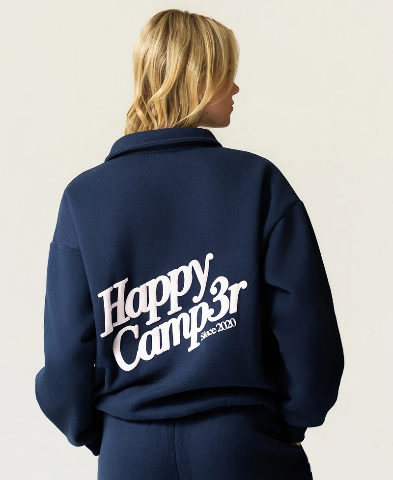 The Happy Camp3r Women's Quarter-Zip Varsity Sweatshirt