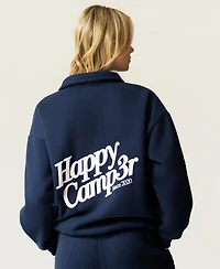 The Happy Camp3r Women's Quarter-Zip Varsity Sweatshirt
