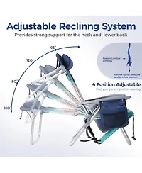 Aofar 2-pack Folding Beach Chair Cooler Cup Holder Portable Camping outdoor