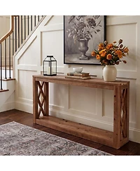 Tribesigns Farmhouse Solid Wood Console Table, Narrow Entryway Table
