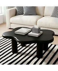 Flynama 40 Inch Cloud Coffee Table Modern Irregular Mdf Living Room Center Table