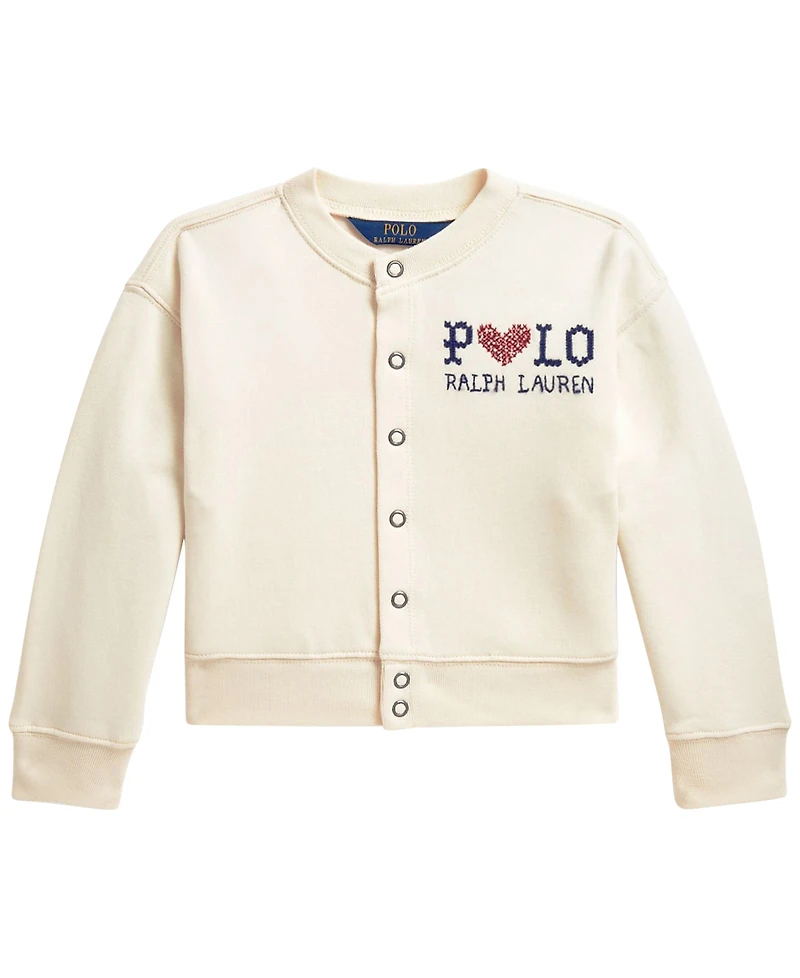 Polo Ralph Lauren Girls' 2T-6X Logo Fleece Cardigan