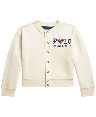 Polo Ralph Lauren Girls' 2T-6X Logo Fleece Cardigan