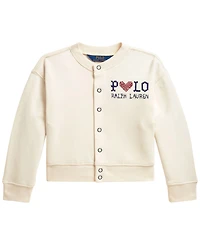 Polo Ralph Lauren Girls' 2T-6X Logo Fleece Cardigan