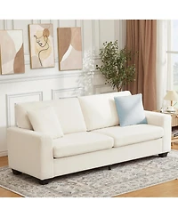homfan 83" Modern Cloud Couch, Removable Washable Cushion Cover, Loveseat with Deep Seat and Wide Armrest