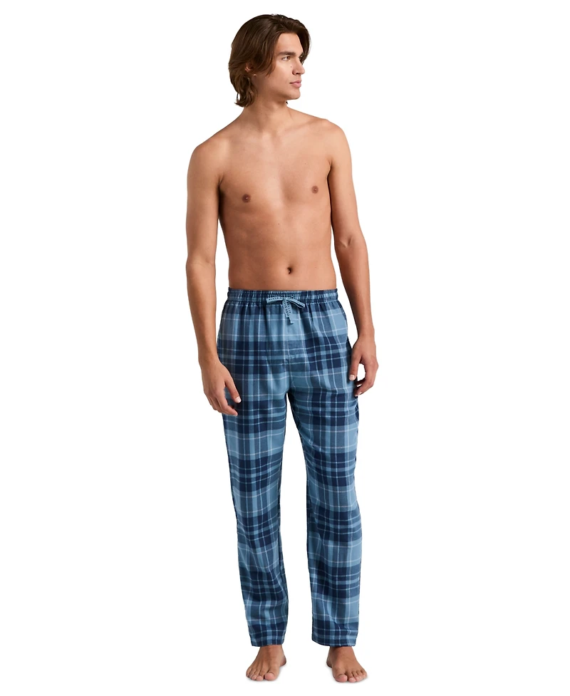 Perry Ellis Portfolio Men's Flannel Plaid Drawstring Waist Sleep Pants