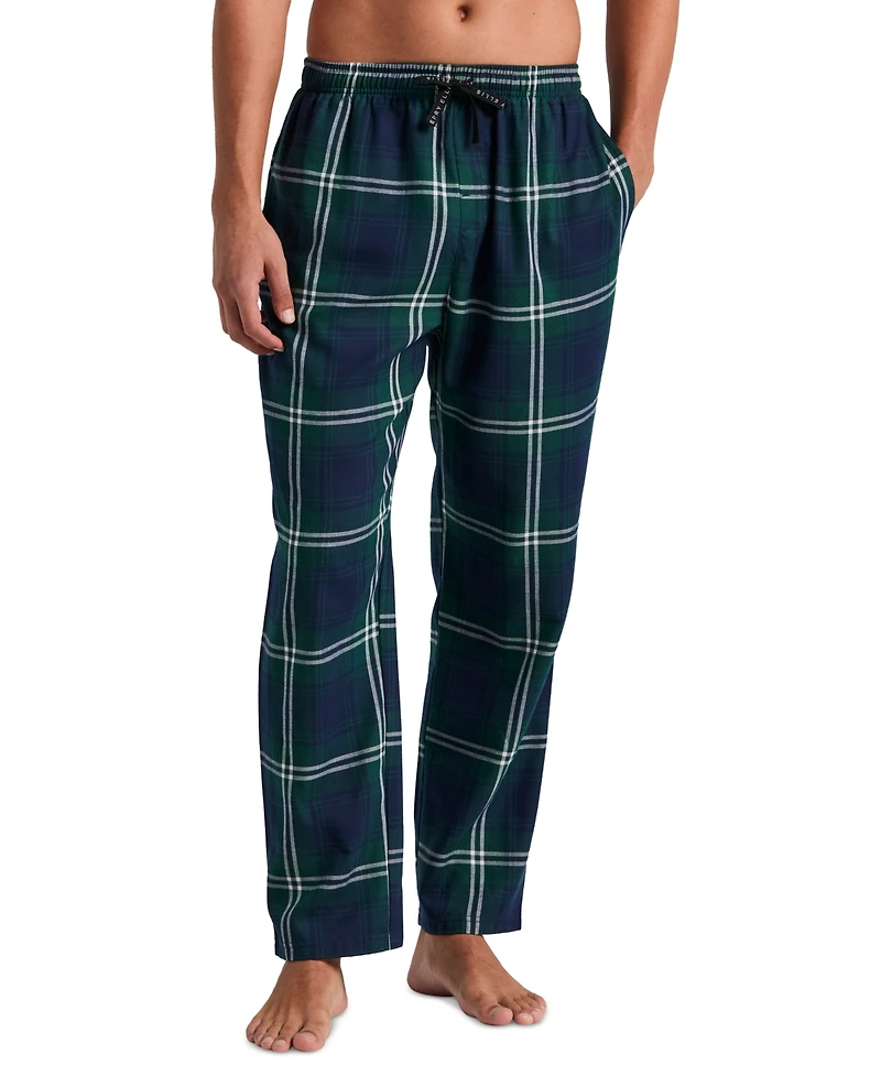 Perry Ellis Portfolio Men's Flannel Plaid Drawstring Sleep Pants