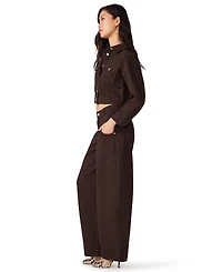 Steve Madden Women's Dove Cropped Denim Long-Sleeve Jacket
