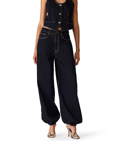 Steve Madden Women's Soho Jean Wide-Leg Balloon Jeans