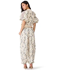Steve Madden Women's Loreli Pull-On Elastic Waist Wide-Leg Pants