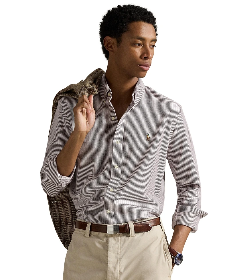 Polo Ralph Lauren Men's Striped Knit Oxford Shirt