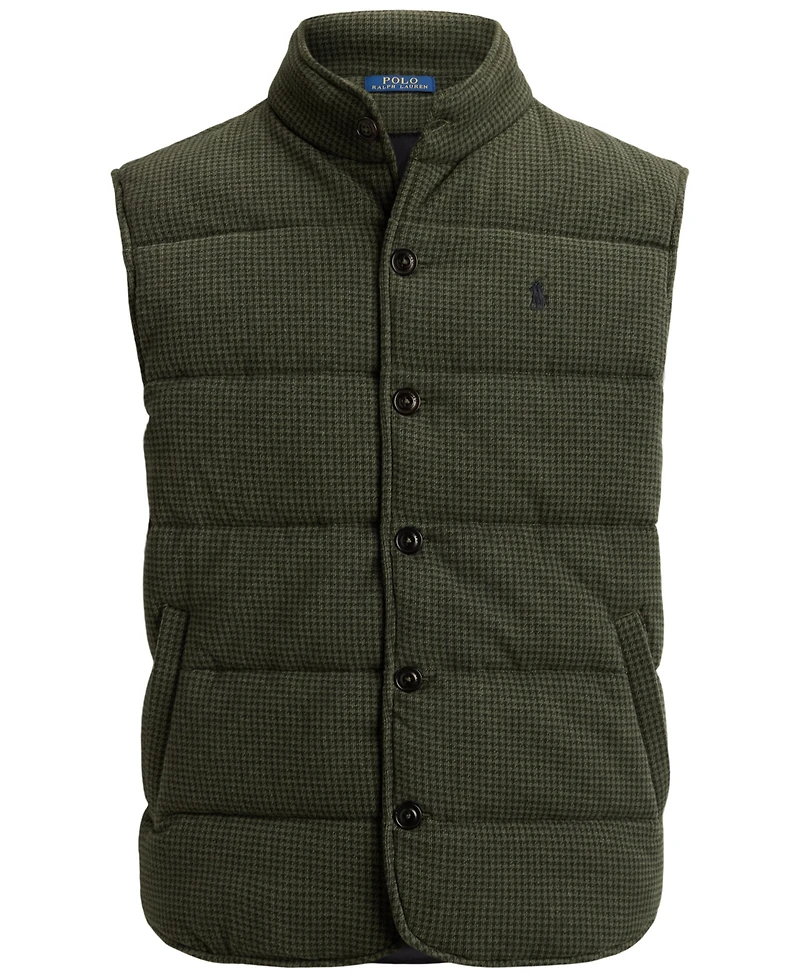 Polo Ralph Lauren Men's Houndstooth Regular-Fit Estate-Rib Vest