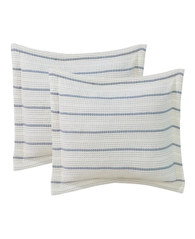 Levtex Home Waffle Stripe 2-Piece Sham Set, European