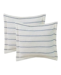 Levtex Home Waffle Stripe 2-Piece Sham Set, European