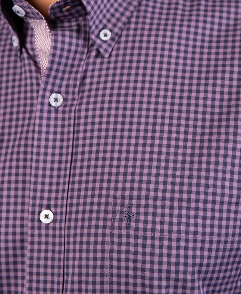 TailorByrd Men's Tonal Gingham Long Sleeve Shirt
