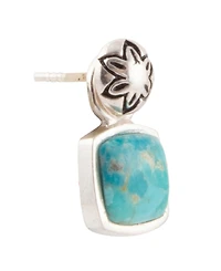 Barse Little Bits Blue Turquoise Post Silver Earrings