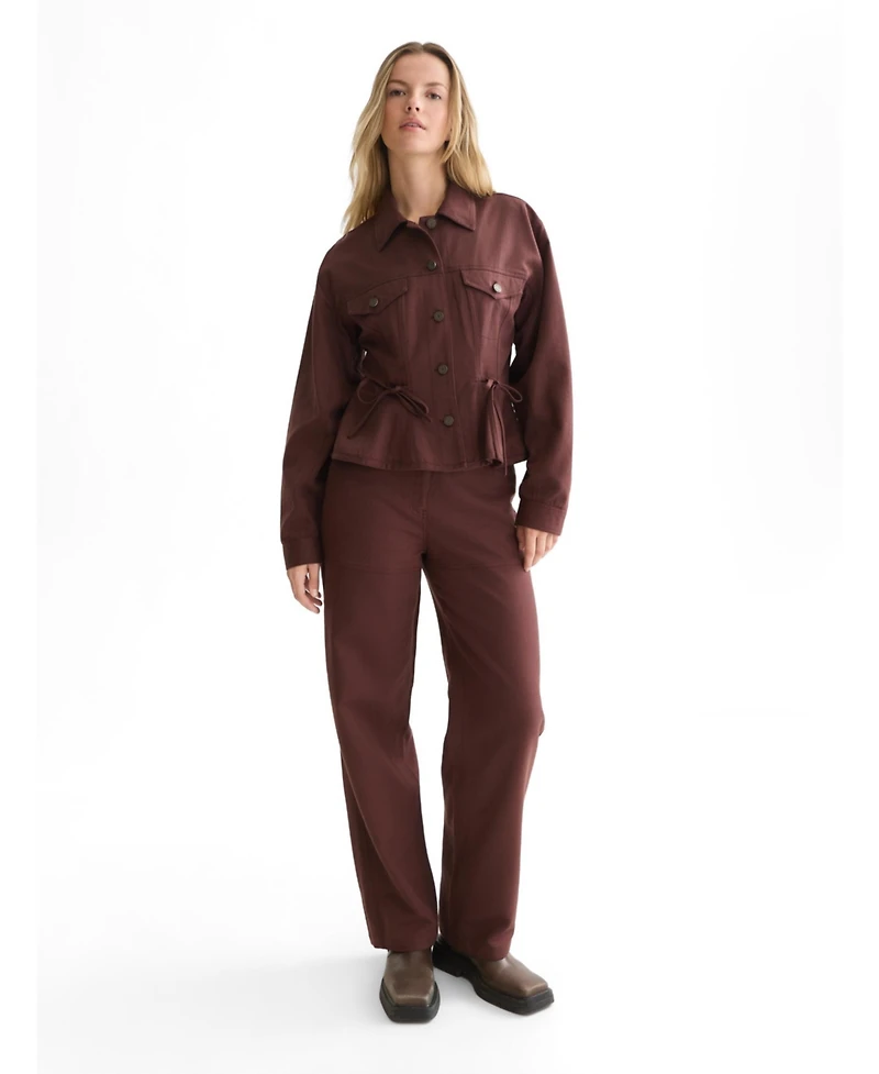 Scotch & Soda Women's Fitted Lyocell Trucker Jacket