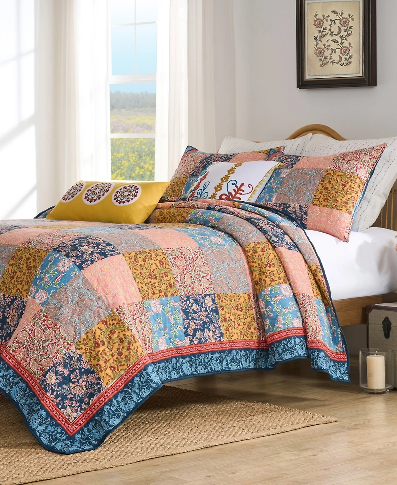 Greenland Home Fashions Tangier Reversible 3-Piece Quilt Set