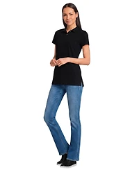 Lands' End Women's Short Sleeve Basic Mesh Polo Shirt