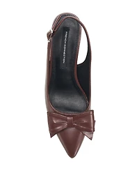 French Connection Women's Bianca Oversized Bow Kitten Heel
