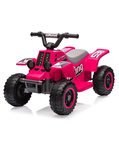 homfan Electric 4-Wheeler Ride On Atv, 6V Battery Powered, 1.76MPH Max Speed, Rubber Handles, Push-Button Accelerator
