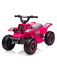 homfan Electric 4-Wheeler Ride On Atv, 6V Battery Powered, 1.76MPH Max Speed, Rubber Handles, Push-Button Accelerator