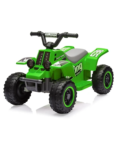 homfan Electric 4-Wheeler Ride On Atv, 6V Battery Powered, 1.76MPH Max Speed, Rubber Handles, Push-Button Accelerator